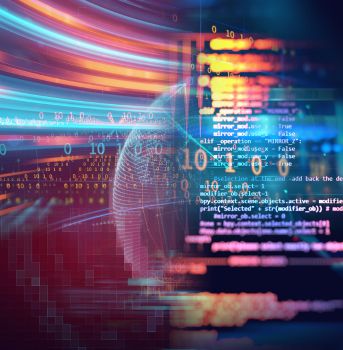 Programming code abstract technology background of software developer and Computer script